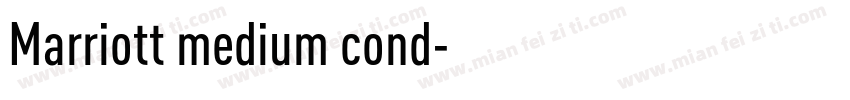 Marriott medium cond字体转换